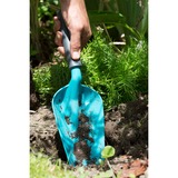 GARDENA Grand transplantoir, Truelle Turquoise/Noir, Garden trowel, Duroplast, Acier, Noir, Bleu, Ergonomique, Poignée antidérapante, 12 cm