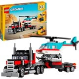 LEGO Creator 3-en-1 - Le camion remorque avec hélicoptère, Jouets de construction 31146