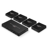 Lindy Extendeur Splitter HDMI 4K60 4 Ports, Repartiteur HDMI Noir