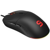 SPC Gear GEM Plus souris Droitier USB Type-A Optique 19000 DPI, Souris gaming Noir, Droitier, Optique, USB Type-A, 19000 DPI, Noir