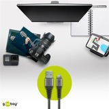goobay Câble USB 2.0, connecteur USB-A > connecteur Micro-USB Gris/Argent