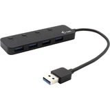 i-tec USB 3.0 Metal HUB 4 Port with individual On/Off Switches, Hub USB USB 3.2 Gen 1 (3.1 Gen 1) Type-A, USB 3.2 Gen 1 (3.1 Gen 1) Type-A, 5 Mbit/s, Noir, Plastique, USB