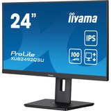 iiyama ProLite XUB2492QSU-B1 écran plat de PC 60,5 cm (23.8") 2560 x 1440 pixels Quad HD LED Noir Moniteur  Noir (Mat), 60,5 cm (23.8"), 2560 x 1440 pixels, Quad HD, LED, 1 ms, Noir