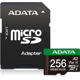 ADATA Speed Plus 256 Go MicroSDXC Classe 10, Carte mémoire 256 Go, MicroSDXC, Classe 10, 180 Mo/s, 160 Mo/s, Class 3 (U3)