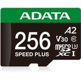 ADATA Speed Plus 256 Go MicroSDXC Classe 10, Carte mémoire 256 Go, MicroSDXC, Classe 10, 180 Mo/s, 160 Mo/s, Class 3 (U3)