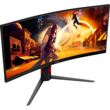 AOC G4 CU34G4 écran plat de PC 86,4 cm (34") 3440 x 1440 pixels Wide Quad HD LED Noir, Rouge Moniteur UltraWide gaming incurvé  Noir (Mat), 86,4 cm (34"), 3440 x 1440 pixels, Wide Quad HD, LED, 1 ms, Noir, Rouge