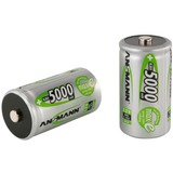 Ansmann 5000mAh NiMh, Batterie Argent, D / HR20, Hybrides nickel-métal (NiMH), 1,2 V, 5000 mAh