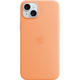 Apple Coque en silicone avec MagSafe pour iPhone 15 Plus, Housse/Étui smartphone Orange clair