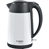 Bosch TWK3P421 bouilloire 1,7 L 2400 W Noir, Blanc Blanc/Noir, 1,7 L, 2400 W, Noir, Blanc, Acier inoxydable, Indicateur de niveau d'eau, Arrêt de sécurité en cas de surchauffe