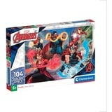 Clementoni Glitter 104 pièces - Avengers, Puzzle 104 pièce(s), Bandes dessinées, 6 an(s)