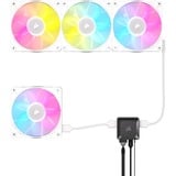 Corsair iCUE RX120 RGB Triple Kit, Ventilateur de boîtier Blanc, 4 broches PWM