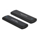 DeLOCK Boîtier externe USB Type-C Combo pour SSD M.2 NVMe PCIe ou SATA - sans outil., Boîtier disque dur Noir