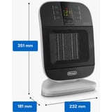 DeLonghi Chauffage soufflant HFX60V20, Radiateur soufflant Noir/Blanc