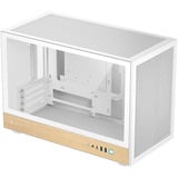 DeepCool CH260 BOIS boîtier mini tower Blanc/bois | 2x USB-A | 1x USB-C | Verre trempé