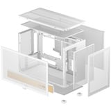 DeepCool CH260 BOIS boîtier mini tower Blanc/bois | 2x USB-A | 1x USB-C | Verre trempé