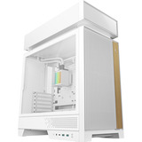 DeepCool CL6600 WH boîtier midi tower Blanc/bois | 2x USB-A | 1x USB-C | RGB | Verre Trempé