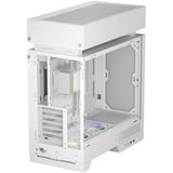 DeepCool CL6600 WH boîtier midi tower Blanc/bois | 2x USB-A | 1x USB-C | RGB | Verre Trempé