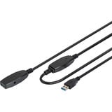 Digitus Câble de rallonge actif USB 3.2 Gen 1, 20 mètres, Câble d'extension Noir