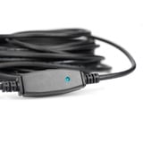 Digitus Câble de rallonge actif USB 3.2 Gen 1, 20 mètres, Câble d'extension Noir