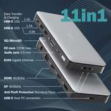 Digitus Station d'accueil USB-C 11 ports Gris/Noir