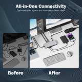 Digitus Station d'accueil USB-C 11 ports Gris/Noir