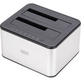 Digitus Station d'accueil double pour disque dur SATA Argent/Noir