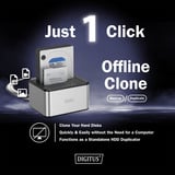 Digitus Station d'accueil double pour disque dur SATA Argent/Noir