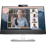 HP Écran de conférence FHD E24mv G4 24" Moniteur Noir/argent, 1x DisplayPort, 1x HDMI, 1x VGA, 4x USB-A, 60,5 cm (23.8"), 1920 x 1080 pixels, Full HD, LCD, 5 ms, Noir