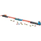 Hot Wheels City Super Transporteur Extensible, Jeu véhicule Bleu/Orange, Ensemble de véhicules, 4 an(s), Plastique, Gris, Multicolore