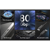 ICY BOX Boîtier SSD M.2 NVMe IB-1980M-80G, Boîtier disque dur Noir