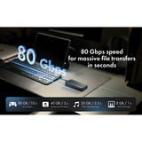 ICY BOX Boîtier SSD M.2 NVMe IB-1980M-80G, Boîtier disque dur Noir