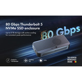 ICY BOX Boîtier SSD M.2 NVMe IB-1980M-80G, Boîtier disque dur Noir