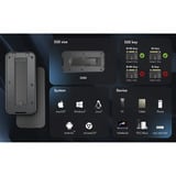 ICY BOX IB-1980M-80G, Boîtier disque dur Noir