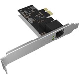 ICY BOX IB-LAN300-PCI carte réseau Interne Ethernet 2500 Mbit/s Interne, Avec fil, PCI Express, Ethernet, 2500 Mbit/s, Noir, Argent