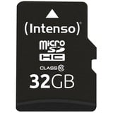 Intenso 32GB MicroSDHC 32 Go Classe 10, Carte mémoire 32 Go, MicroSDHC, Classe 10, 25 Mo/s, Résistant aux chocs, Résistant à une température, Résistant à l’eau, Résistant aux rayons X, Noir