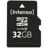 Intenso 32GB MicroSDHC 32 Go Classe 10, Carte mémoire 32 Go, MicroSDHC, Classe 10, 25 Mo/s, Résistant aux chocs, Résistant à une température, Résistant à l’eau, Résistant aux rayons X, Noir