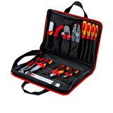 KNIPEX Sacoche à outils "Kompakt" Elektro, 14 pièces, Set d'outils Noir