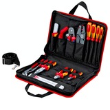 KNIPEX Sacoche à outils "Kompakt" Elektro, 14 pièces, Set d'outils Noir