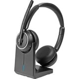 Lindy L118 Casque de bureau sans fil avec station de charge  on-ear Noir