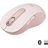 Logitech Signature M650 souris Droitier RF sans fil + Bluetooth Optique 2000 DPI Rose, Droitier, Optique, RF sans fil + Bluetooth, 2000 DPI, Rose