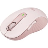 Logitech Signature M650 souris Droitier RF sans fil + Bluetooth Optique 2000 DPI Rose, Droitier, Optique, RF sans fil + Bluetooth, 2000 DPI, Rose