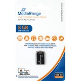 MediaRange USB Nano 8 GB, Clé USB Noir