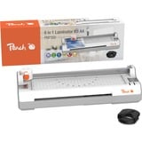 Peach PBP350 Laminoir à froid/à chaud 250 mm/min Blanc, Plastifieuse 23 cm, Laminoir à froid/à chaud, 250 mm/min, A4, 0,125 µm, Pochette