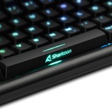 Sharkoon SKILLER SGK30 clavier USB QWERTZ Allemand Noir, clavier gaming Noir, Layout DE, Huano Blue, Taille réelle (100 %), USB, Clavier mécanique, QWERTZ, LED RGB, Noir