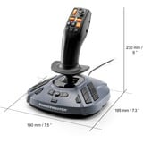 Thrustmaster SimTask FarmStick, Joystick Multifonction Pour Le Farming, Manette de jeu Noir/bleu-gris, Joystick Multifonction Pour Le Farming, Joystick, PC, Analogique/Numérique, Avec fil, USB, USB Type-A
