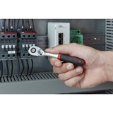 Wiha Cliquet réversible 1/4", bouton-poussoir et verrouillage à billes, Clè dynamométrique Noir/Rouge