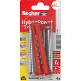 fischer Cheville à tige longue HybridPower 10x90 T K Rouge/gris