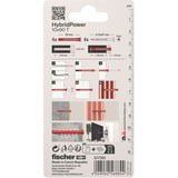 fischer Cheville à tige longue HybridPower 10x90 T K Rouge/gris