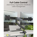 goobay Support double moniteur Office, Support de moniteur Noir
