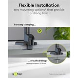 goobay Support double moniteur Office, Support de moniteur Noir